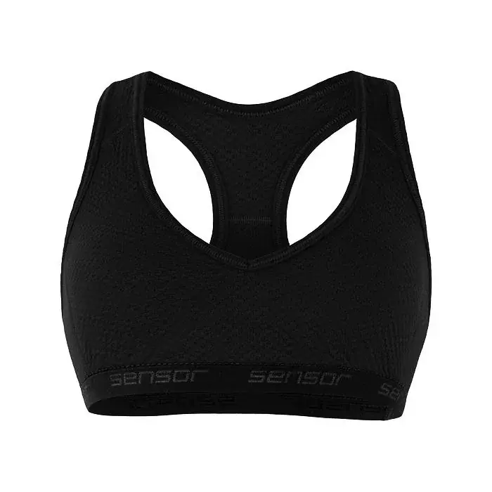 Sensor Dames sport-bh Sensor Merino DF zwart