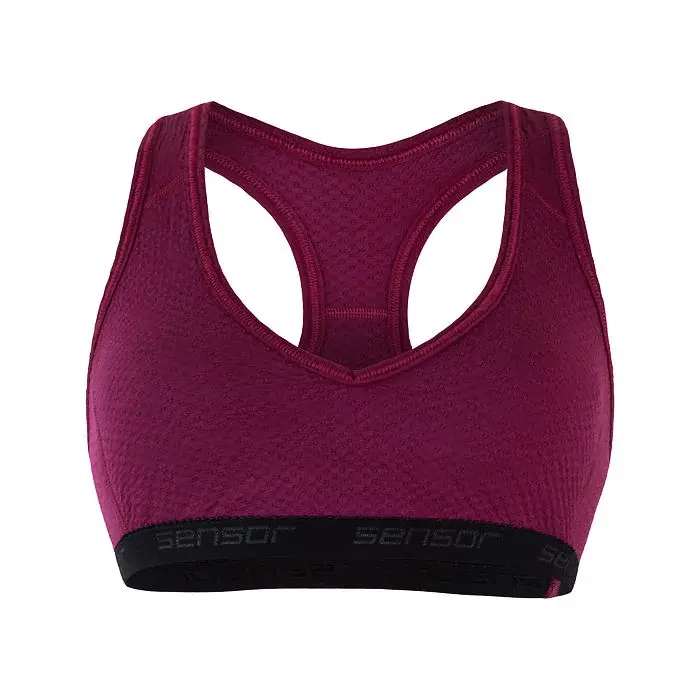 Sensor Dames sport-bh Sensor Merino DF lilla