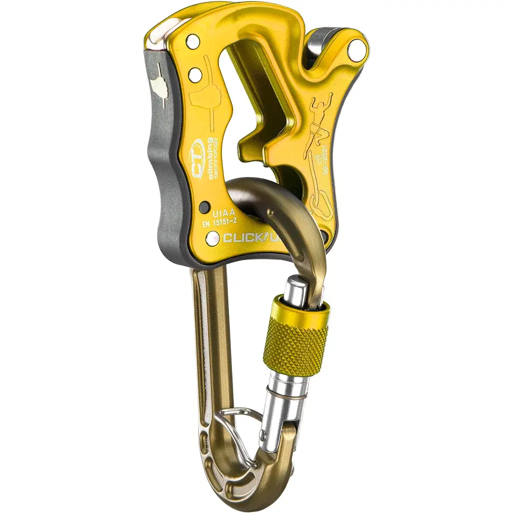 Climbing Technology Semi-automatisch zekerapparaat met karabiner Climbing Technology Click up kit Ochre