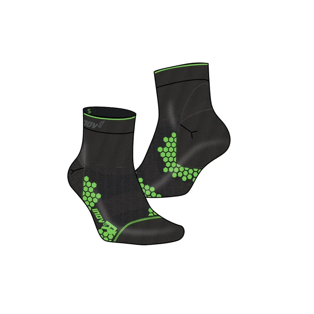 Inov8 Sokken Inov8 Trailfly Sock Mid black/green