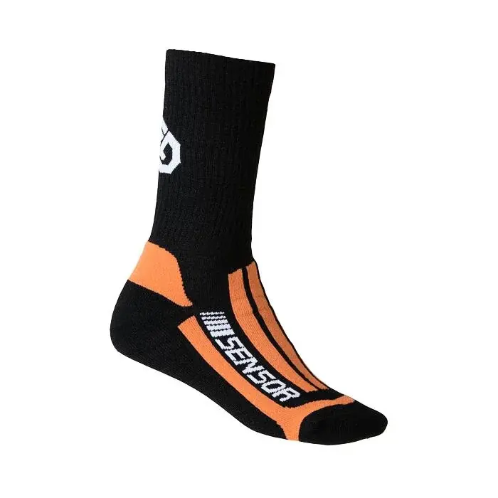 Sokken Sensor Treking Merino zwart/oranje
