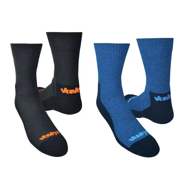 Vavrys Sokken Vavrys Trek CMX 2-pack zwart+blauw