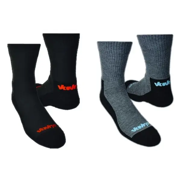 Vavrys Sokken Vavrys Trek Coolmax 2-pack zwart-grijs