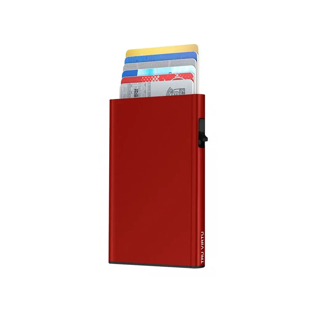 Tru Virtu Kaarthouder Tru Virtu Click & Slide Silk rood