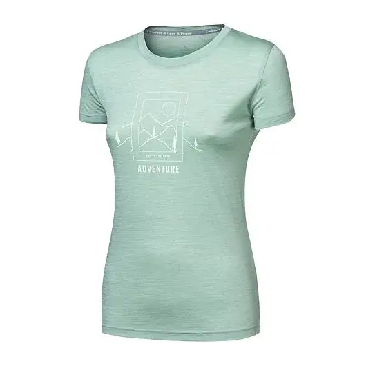 Sensor Dames shirt met korte mouwen Sensor Merino Air SAY YES basil green