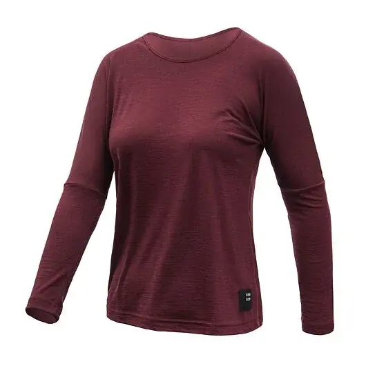 Sensor Dames shirt met lange mouwen Sensor Merino Air traveller port red