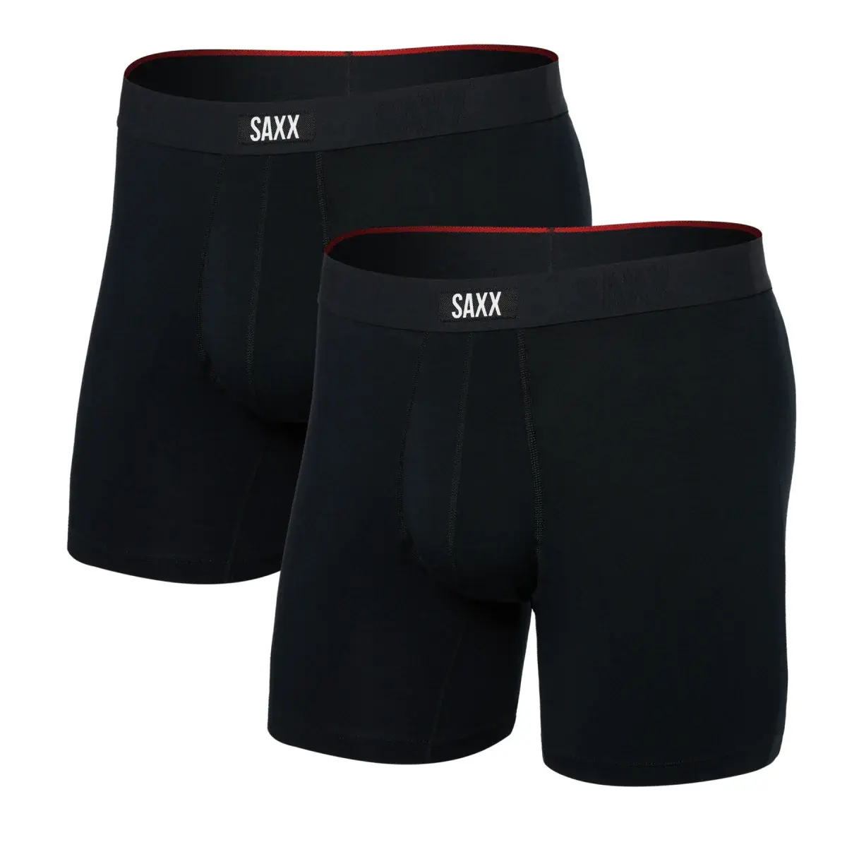 SAXX Set herenboxershorts SAXX Vibe Xtra Boxer Brief Fly 2Pk Black