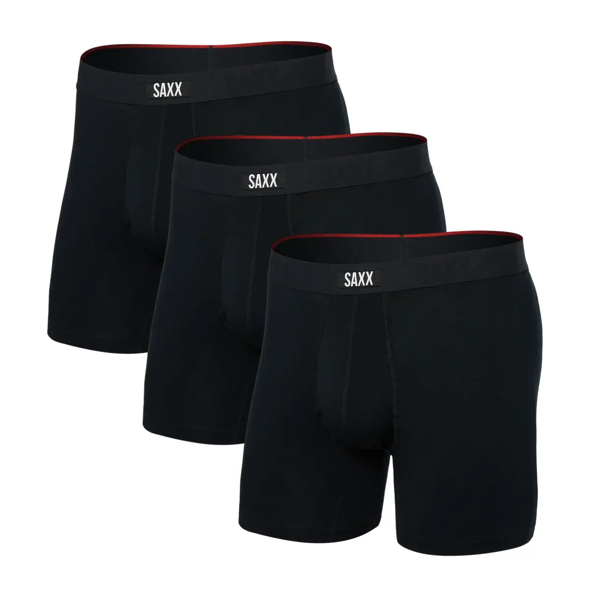 SAXX Set herenboxershorts SAXX Vibe Xtra Boxer Brief Fly 3Pk Black