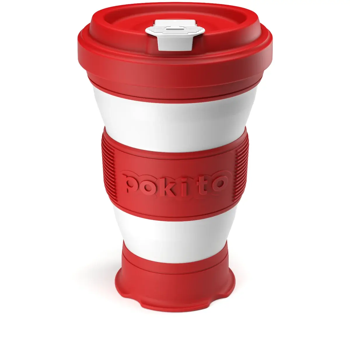 Pokito Vouwbeker Pokito 3v1 475ml kersenrood