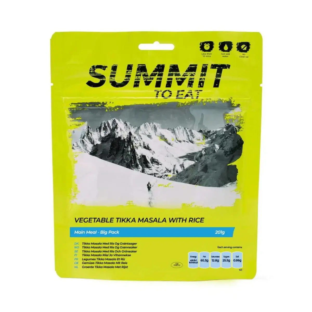 Summit To Eat Trekkingmaaltijd Summit To Eat Big Pack Vegetarische Tikka Masala met rijst 201g