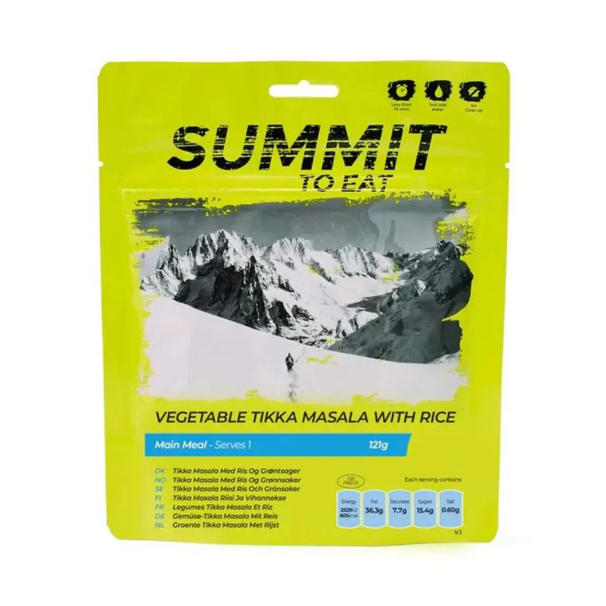 Summit To Eat Vegetarische tikka masala met rijst Summit To Eat 121g/605kcal