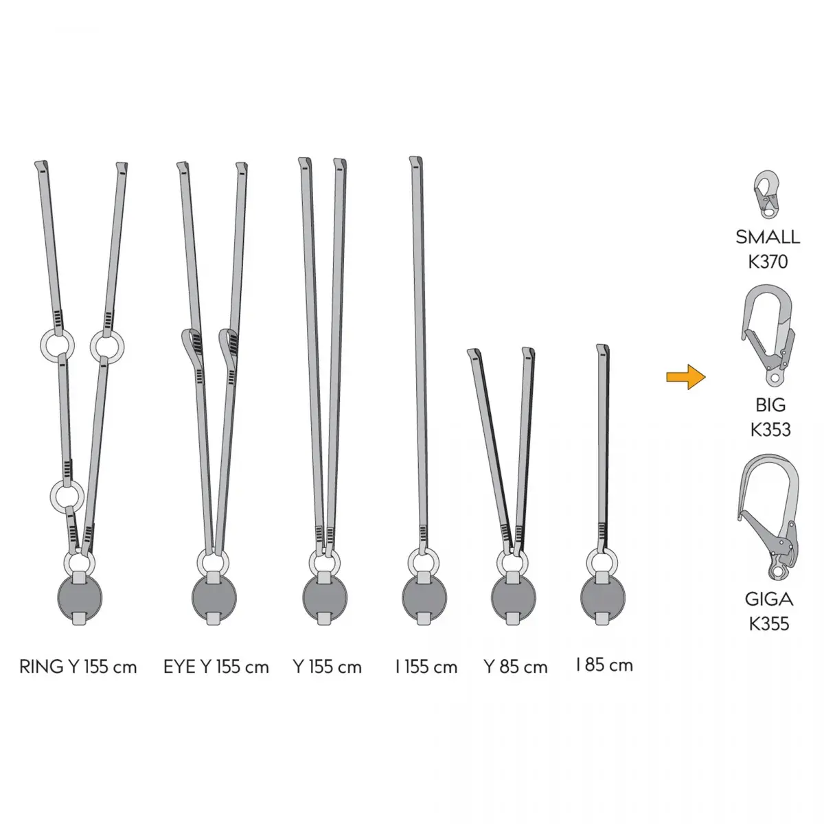 Singing Rock Valdemper Singing Rock Reactor 140 Eye "Y" 155 cm