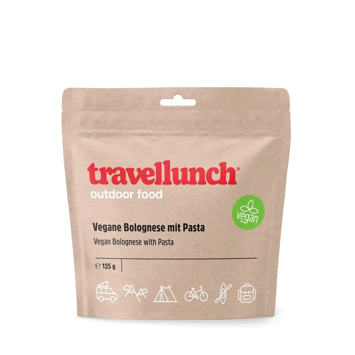 Trekkingmaaltijd Travellunch Vegan spaghetti bolognese 2 porties