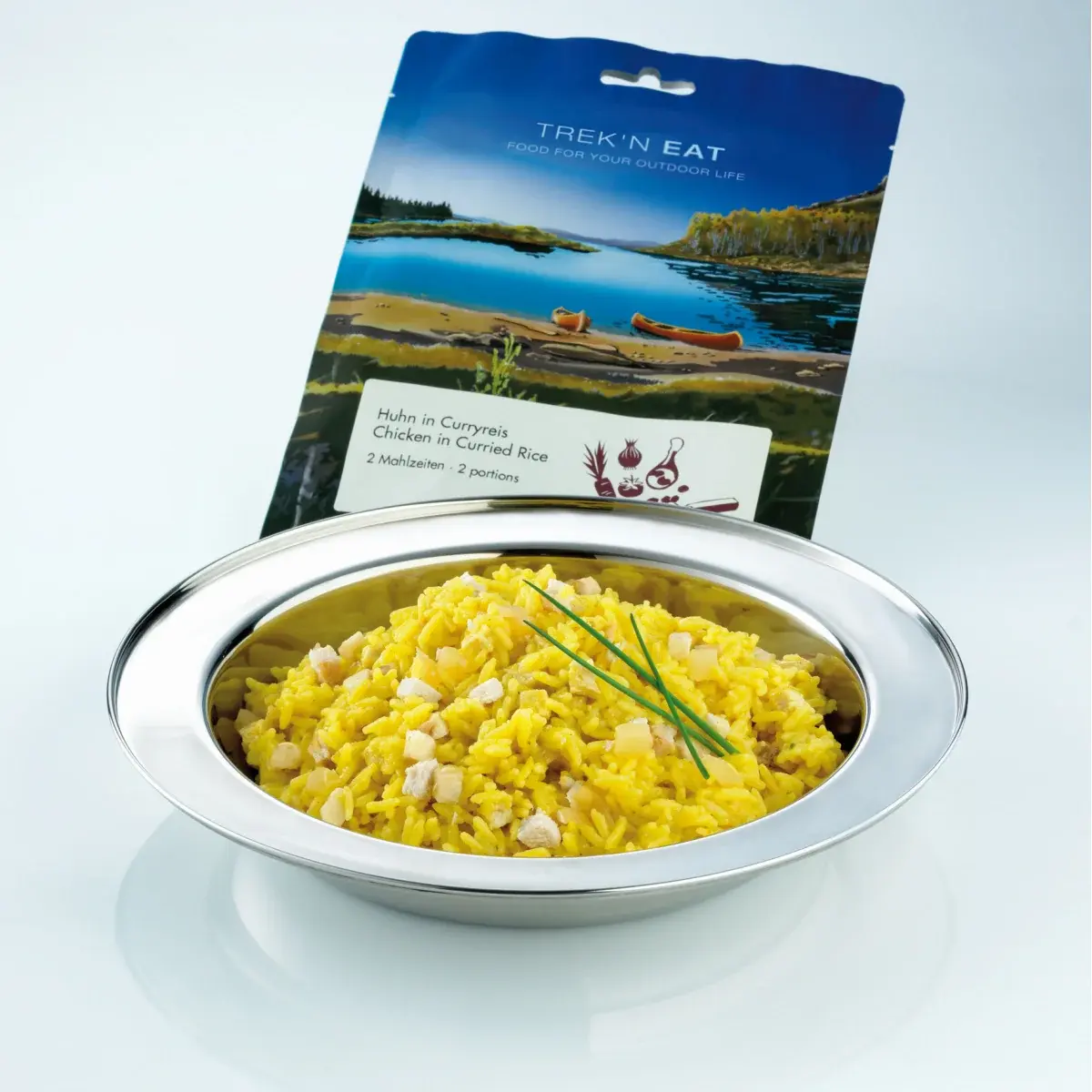 Trek´n Eat Trekkingmaaltijd Trek´n Eat Kip sauté met aromatische kerrierijst (GLUTENVRIJ) 200g