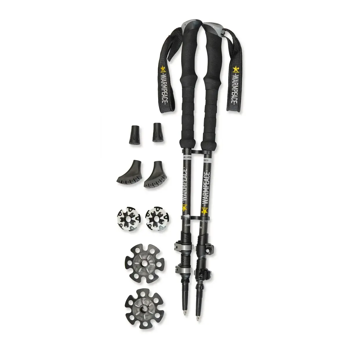 Warmpeace Wandelstokken Warmpeace Allrounder black/grey