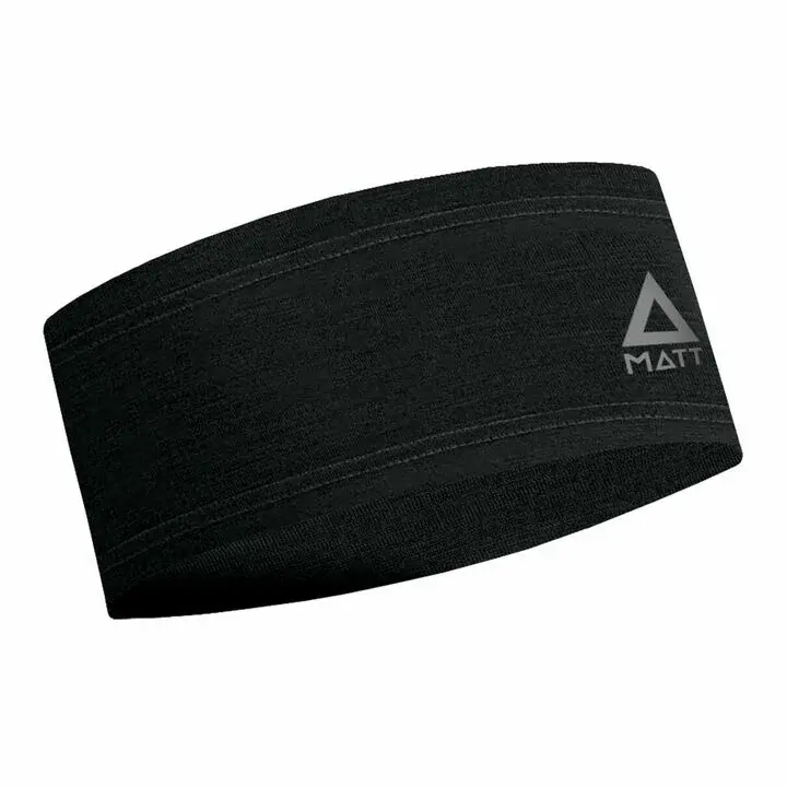 MATT Unisex hoofdband MATT Merino Headband Uni black