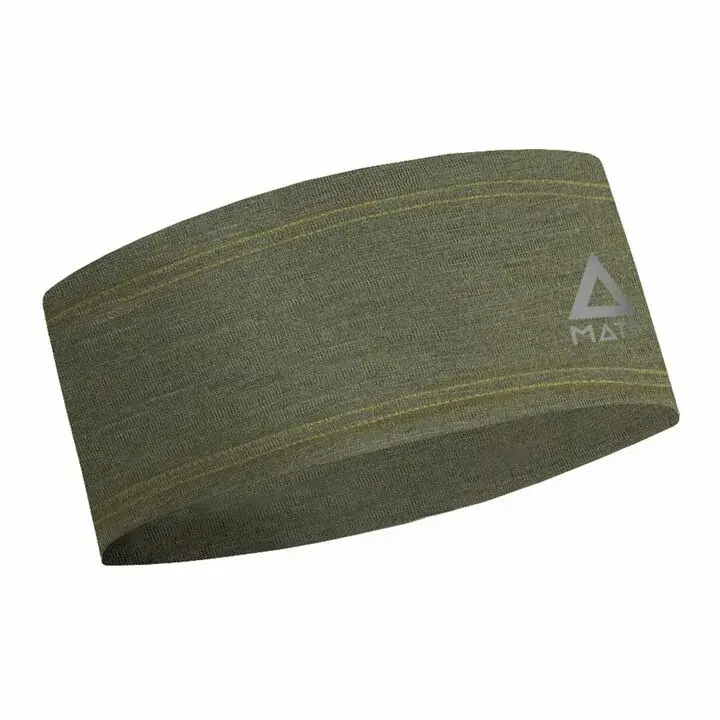 MATT Unisex hoofdband MATT Merino Headband Uni khaki