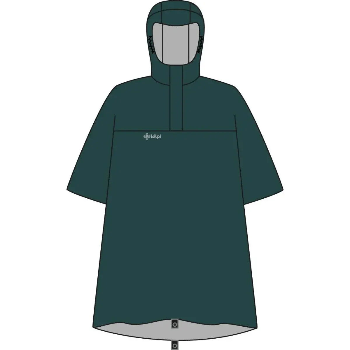Unisex regenjas Kilpi RAIT-U donkergroen