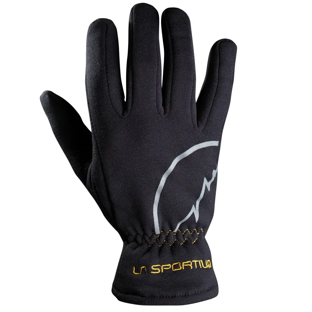 La Sportiva Unisex stretchhandschoenen La Sportiva Stretch Gloves Black/Yellow