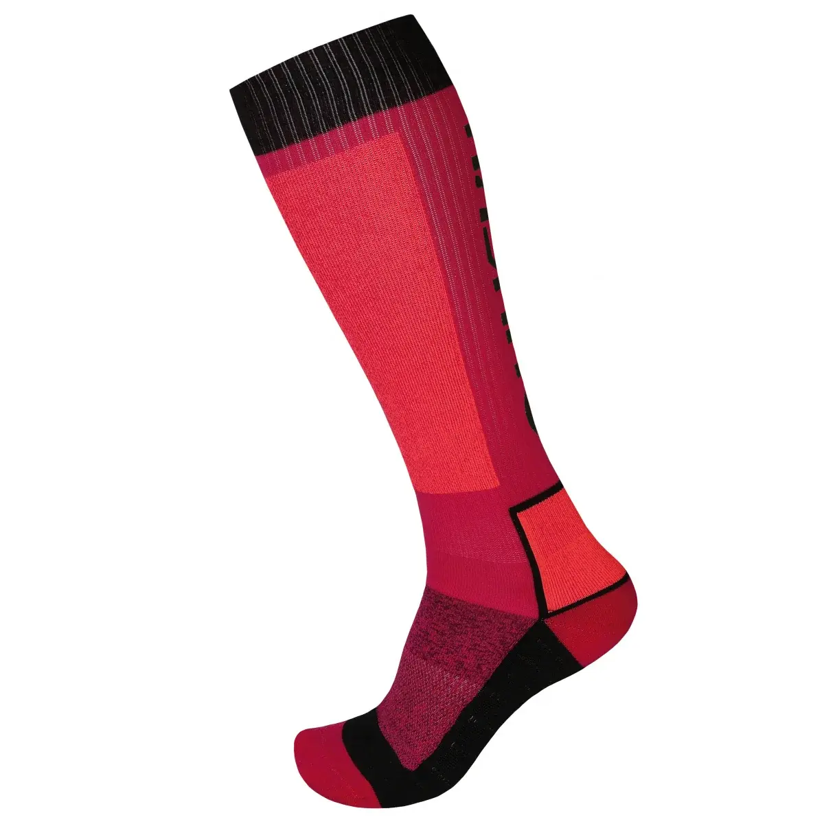 Hoge sokken Husky Snow Wool roze/zwart