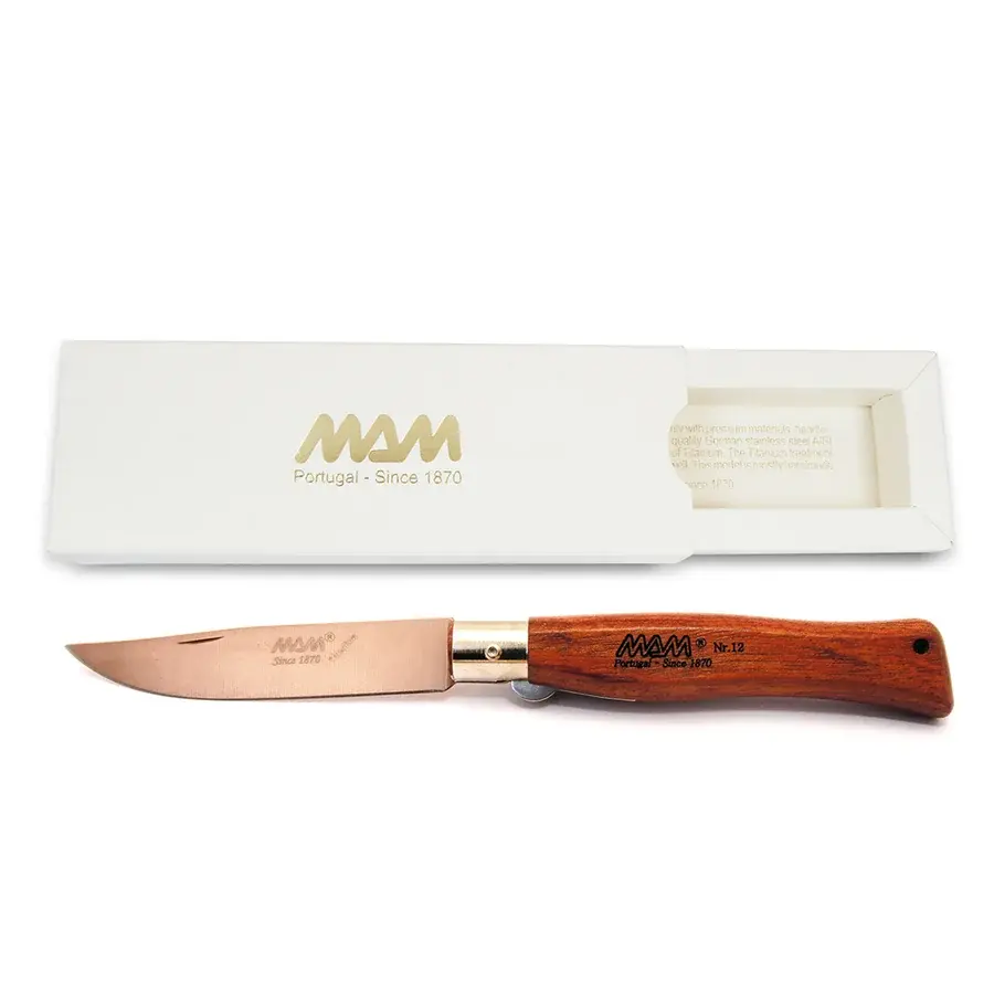 MAM Zakmes met vergrendeling MAM Douro 2062 Bronze Titanium 10,5 cm bubinga