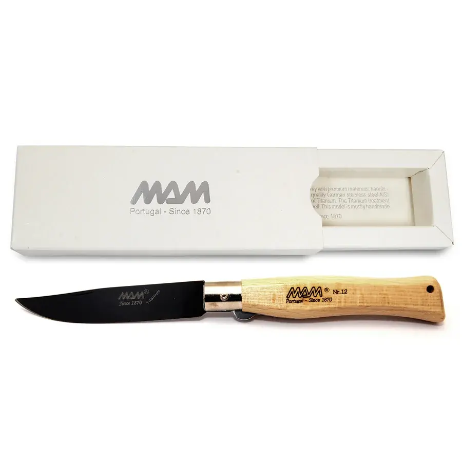 MAM Zakmes met vergrendeling MAM Douro 5004 Black Titanium 7,5 cm beuk