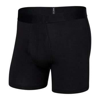 Heren Saxx Droptemp Verkoelende Katoenen Boxershort Fly Zwart, SAXX
