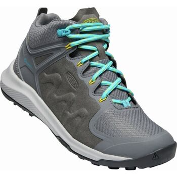 Dames schoenen KEEN Explore Mid WP Women steel grey/bright turquoise, KEEN